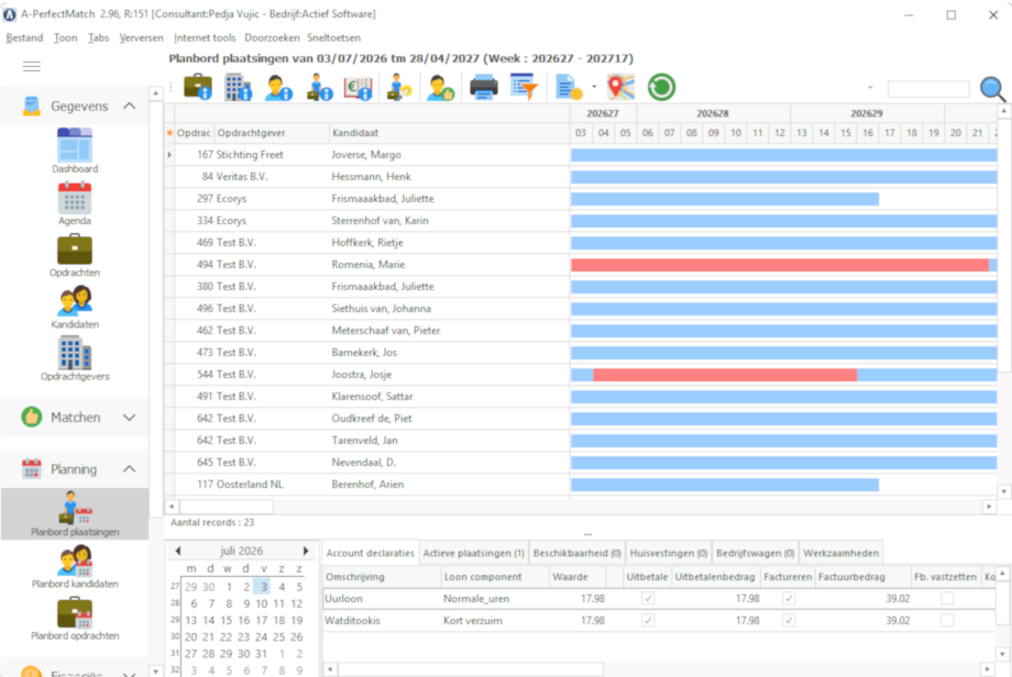 A-PerfectMatch software schermafbeelding